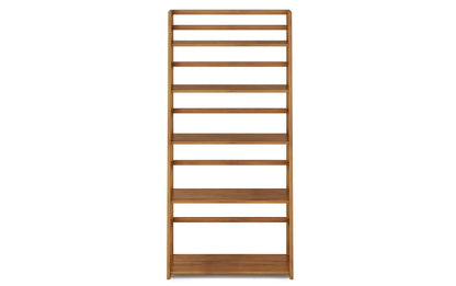 Light Golden Brown | Acadian 30W 5 Shelf Ladder Bookcase (Set of 2)