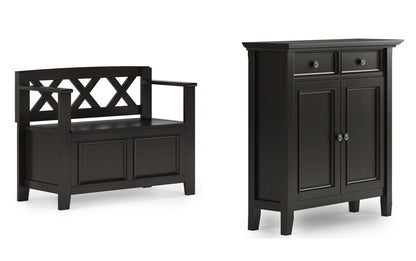 Amherst 36-inch Storage Bench and 36-inch Cabinet