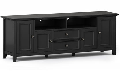 Black | Amherst 72 inch TV Stand with 24 inch 5 Shelf Bookcases (Set of 3)