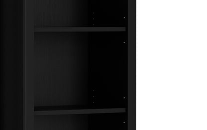 Black | Amherst 72 inch TV Stand with 24 inch 5 Shelf Bookcases (Set of 3)