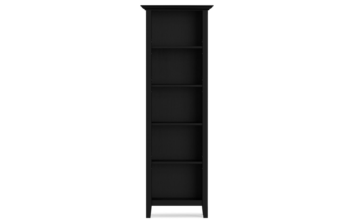 Black | Amherst 72 inch TV Stand with 24 inch 5 Shelf Bookcases (Set of 3)