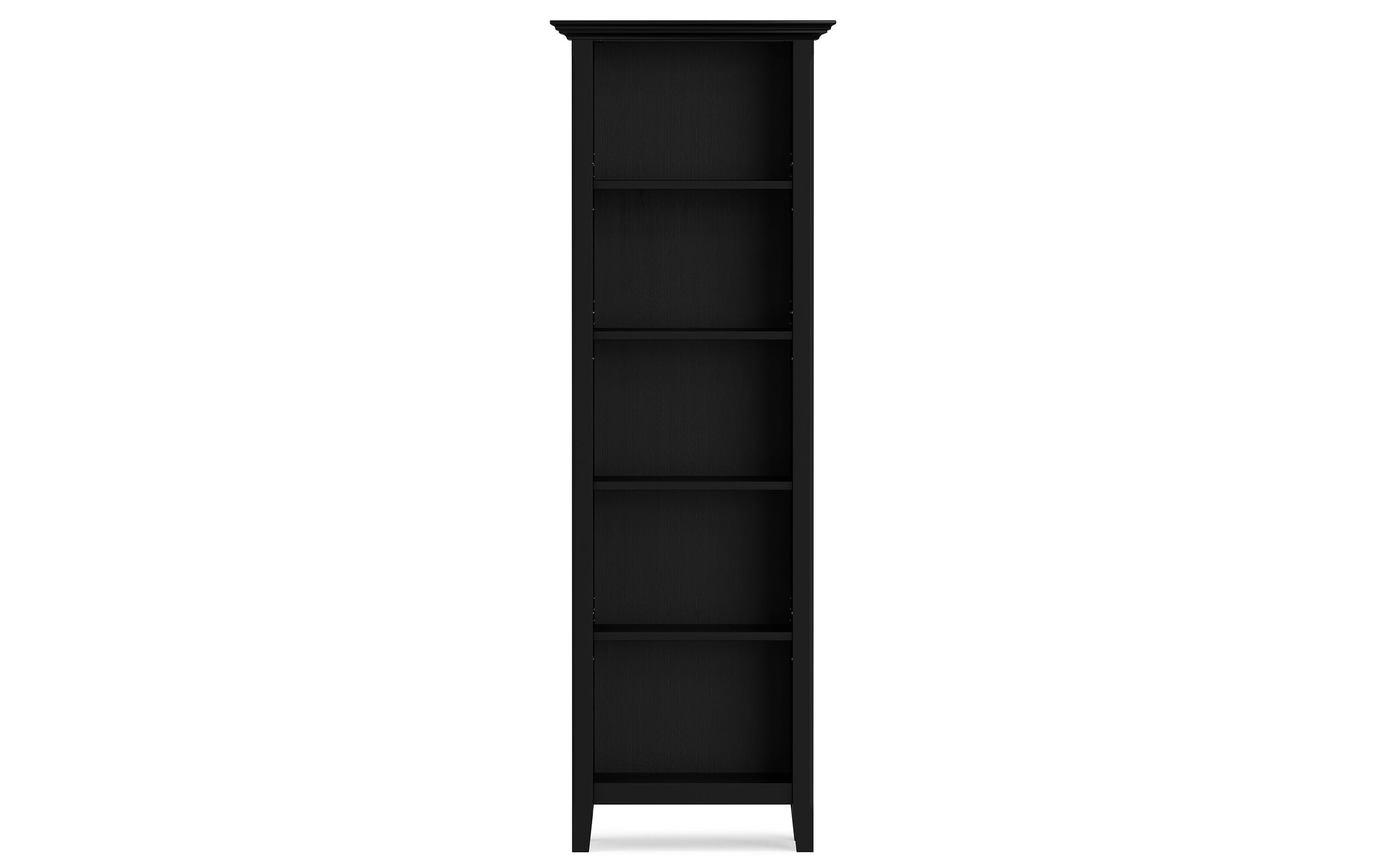 Black | Amherst 72 inch TV Stand with 24 inch 5 Shelf Bookcases (Set of 3)