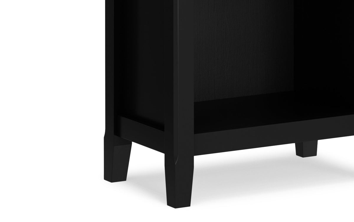 Black | Amherst 72 inch TV Stand with 24 inch 5 Shelf Bookcases (Set of 3)