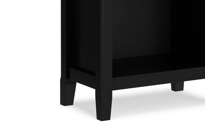 Black | Amherst 72 inch TV Stand with 24 inch 5 Shelf Bookcases (Set of 3)