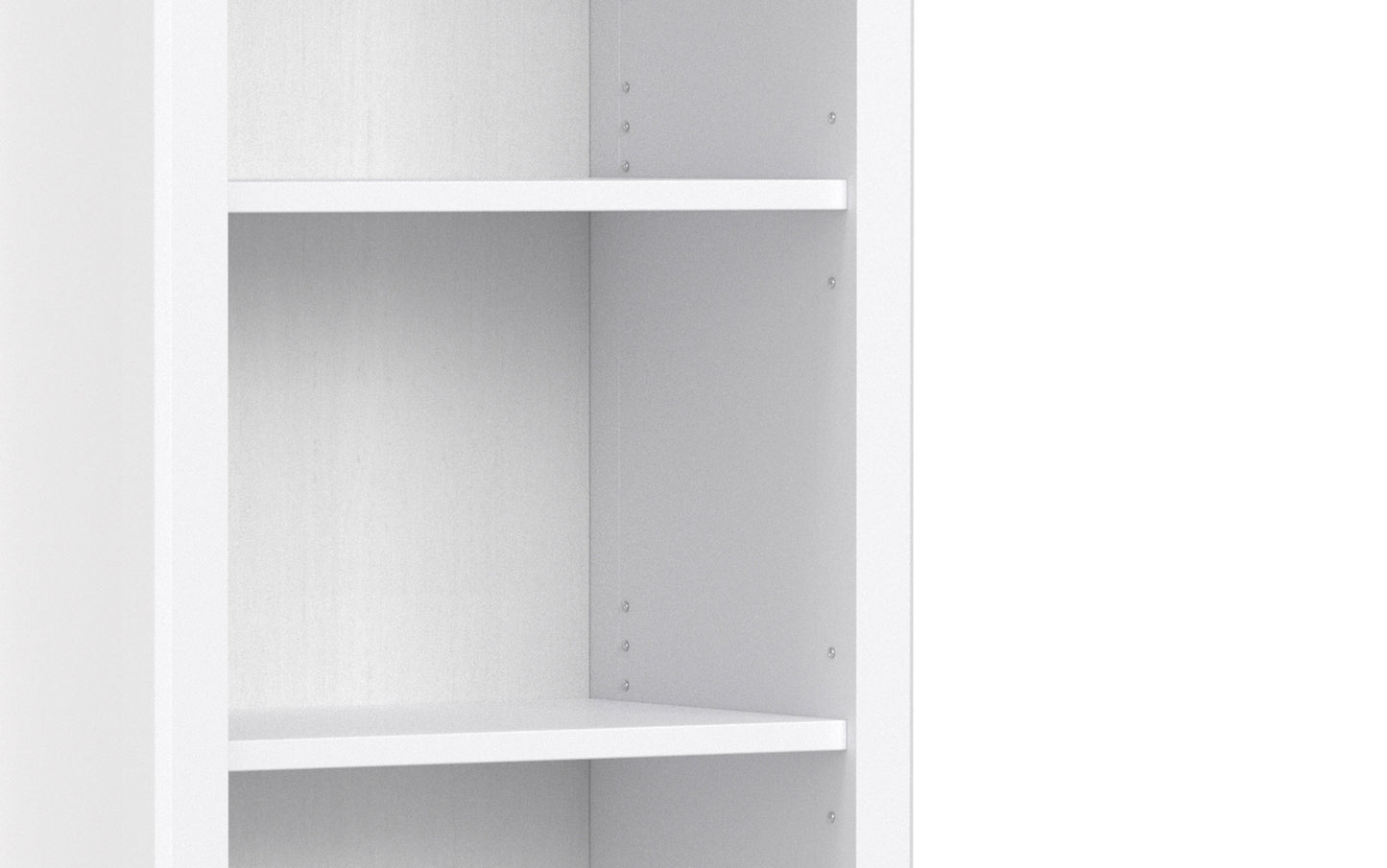 White | Amherst 72 inch TV Stand with 24 inch 5 Shelf Bookcases (Set of 3)