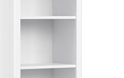 White | Amherst 72 inch TV Stand with 24 inch 5 Shelf Bookcases (Set of 3)