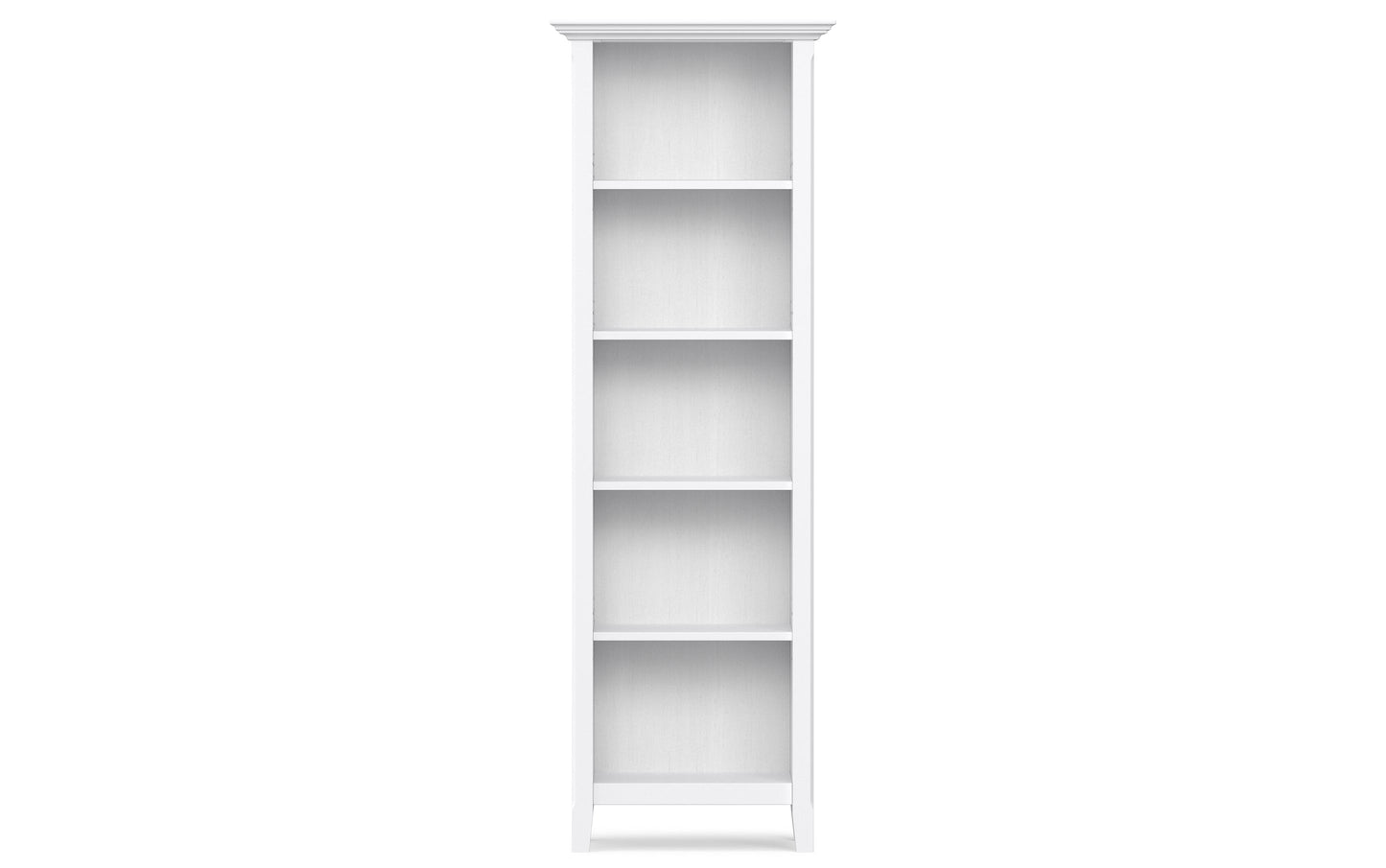 White | Amherst 72 inch TV Stand with 24 inch 5 Shelf Bookcases (Set of 3)