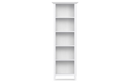 White | Amherst 72 inch TV Stand with 24 inch 5 Shelf Bookcases (Set of 3)