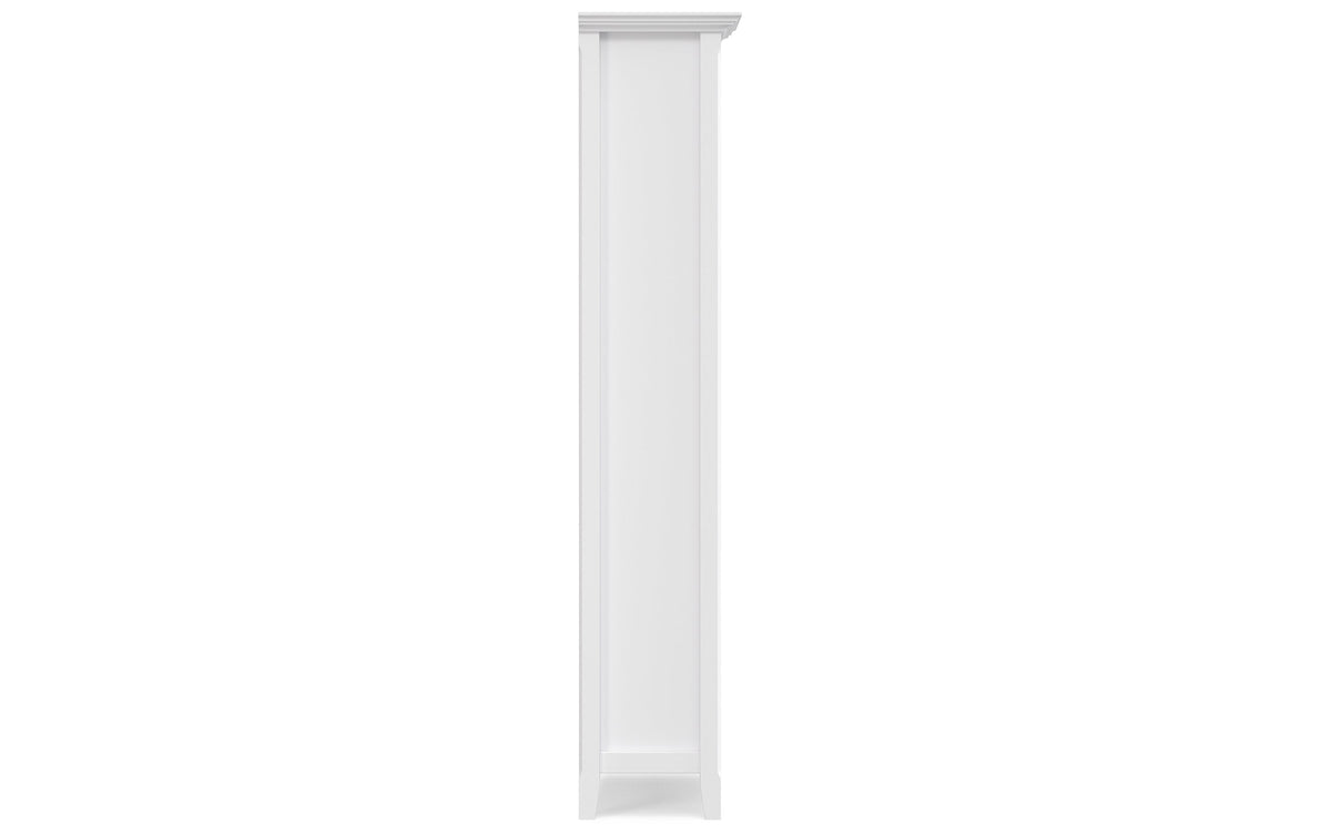 White | Amherst 72 inch TV Stand with 24 inch 5 Shelf Bookcases (Set of 3)