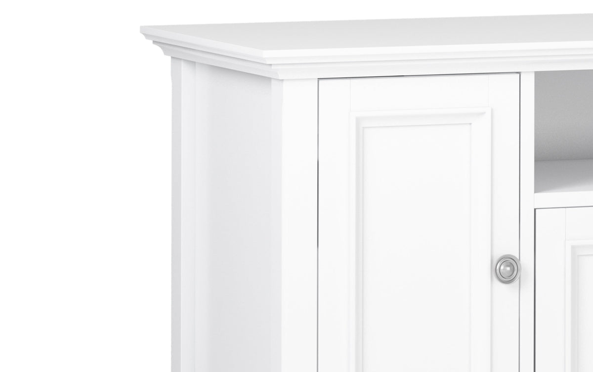 White | Amherst 72 inch TV Stand with 24 inch 5 Shelf Bookcases (Set of 3)