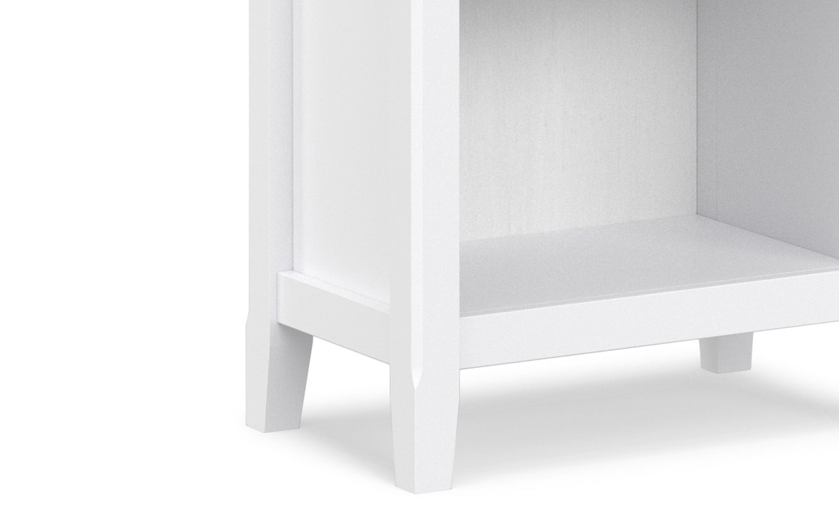White | Amherst 72 inch TV Stand with 24 inch 5 Shelf Bookcases (Set of 3)