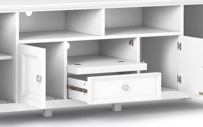 White | Amherst 72 inch TV Stand with 24 inch 5 Shelf Bookcases (Set of 3)