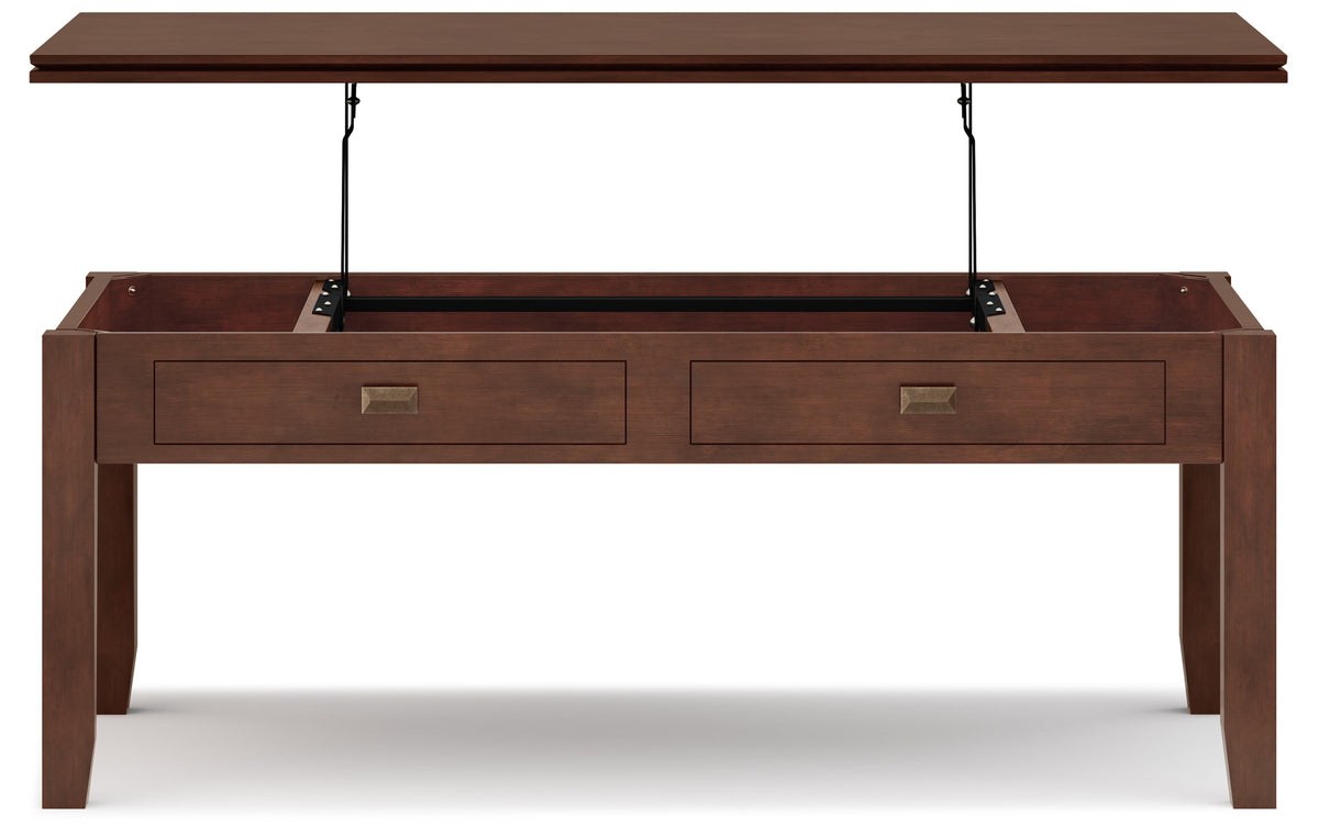 Russet Brown | Artisan 46 inch Coffee Table with 14 inch End Tables (Set of 3)