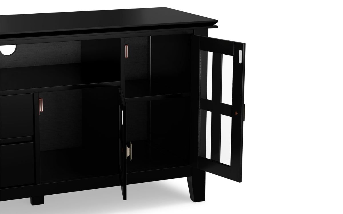 Black | Artisan 72 inch TV Stand with 26 inch 5 Shelf Bookcases (Set of 3)