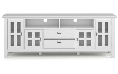 White | Artisan 72 inch TV Stand with 26 inch 5 Shelf Bookcases (Set of 3)