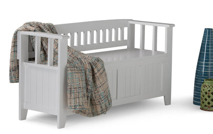 White | Acadian Entryway Bench