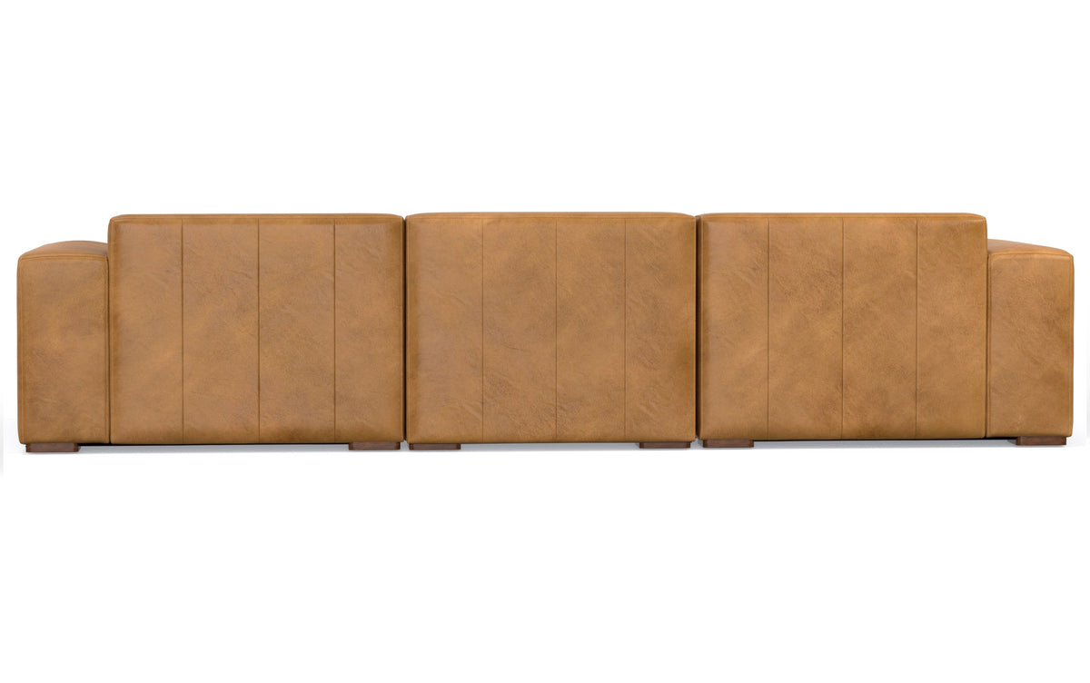 Sienna Genuine Leather | Rex 2 Seater Sofa and Left Chaise in Genuine Leather