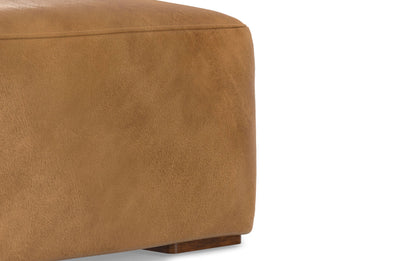 Sienna Genuine Leather | Rex 2 Seater Sofa and Ottoman in Genuine Leather