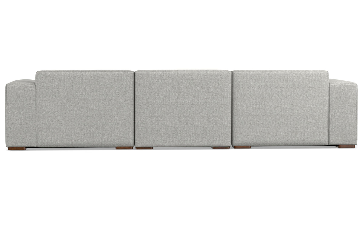 Pale Grey Performance Fabric | Rex 2 Seater Sofa and Right Chaise in Performance Fabric