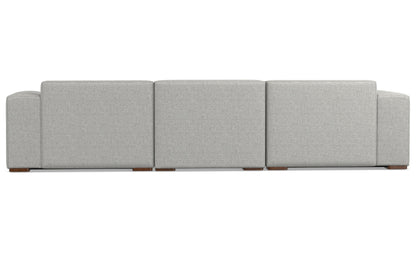 Pale Grey Performance Fabric | Rex 2 Seater Sofa and Right Chaise in Performance Fabric