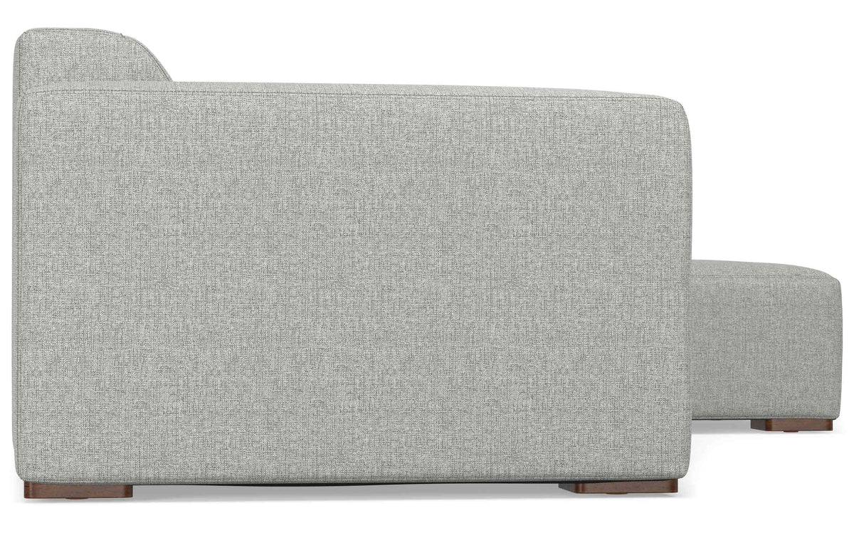 Pale Grey Performance Fabric | Rex 2 Seater Sofa and Right Chaise in Performance Fabric