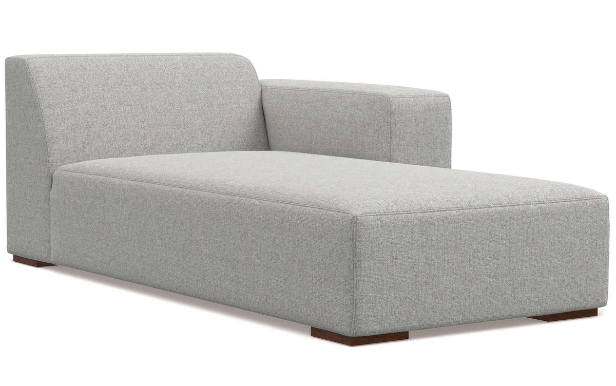 Pale Grey Performance Fabric | Rex 2 Seater Sofa and Right Chaise in Performance Fabric