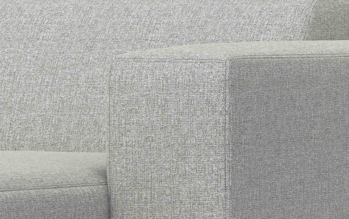 Pale Grey Performance Fabric | Rex 2 Seater Sofa and Right Chaise in Performance Fabric