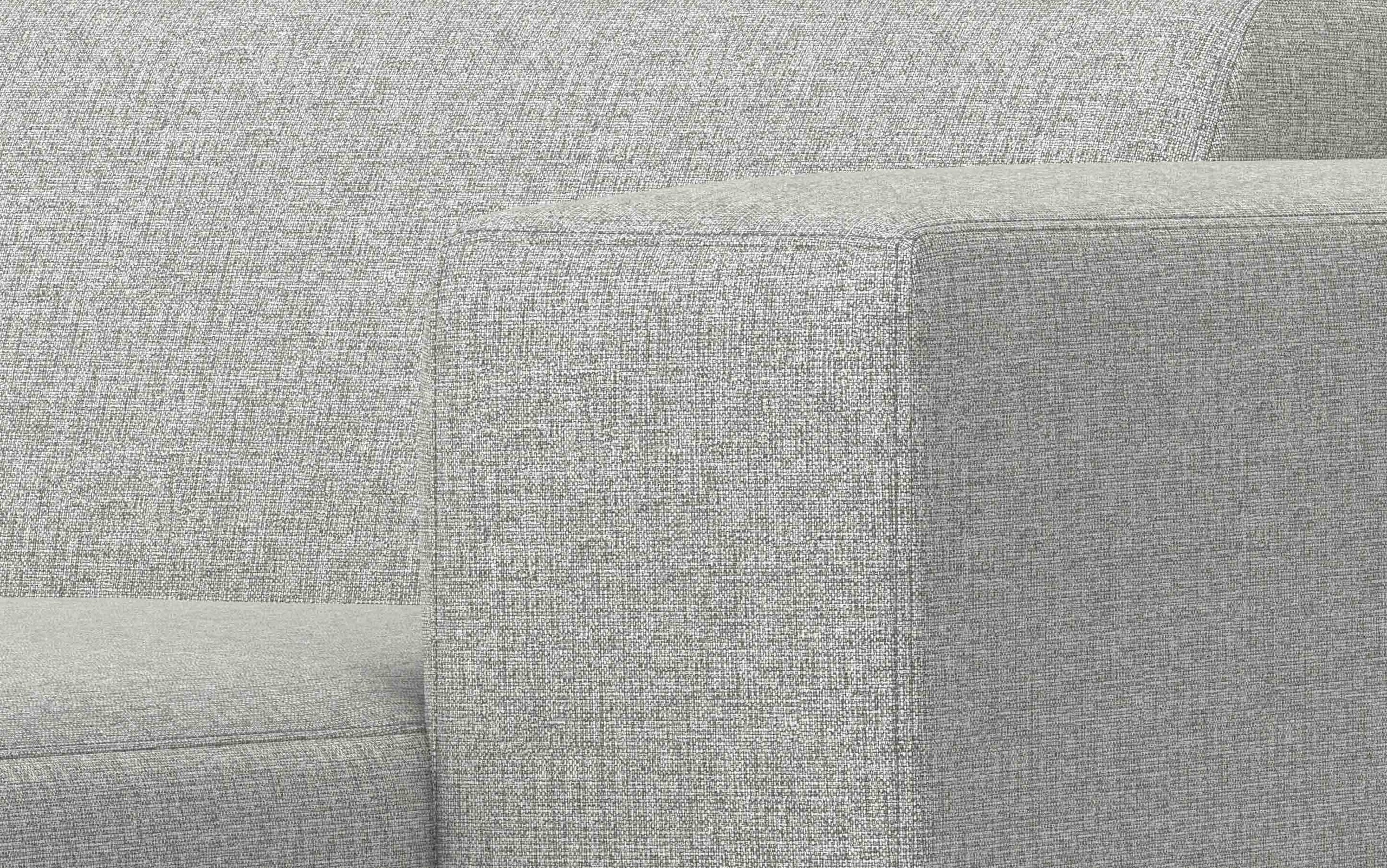 Pale Grey Performance Fabric | Rex 2 Seater Sofa and Right Chaise in Performance Fabric