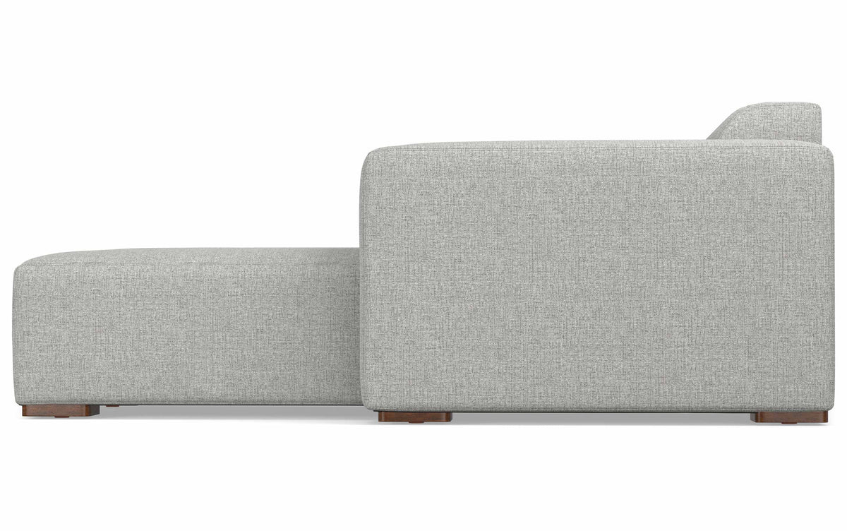 Pale Grey Performance Fabric | Rex 2 Seater Sofa and Right Chaise in Performance Fabric