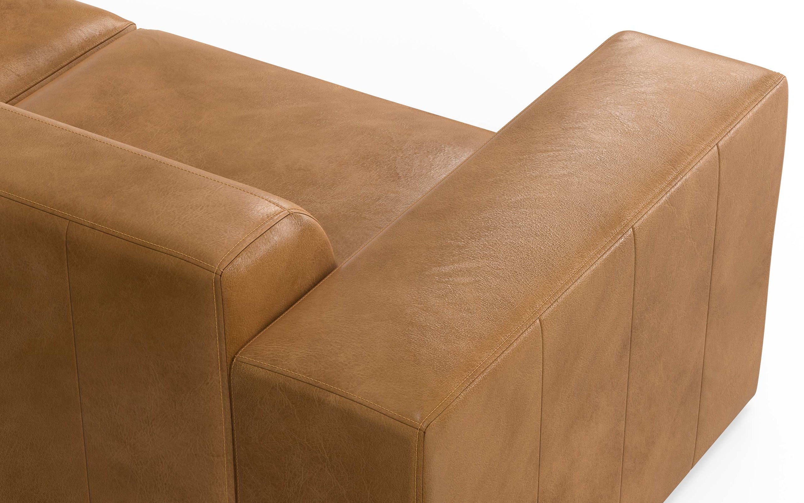 Sienna Genuine Leather | Rex 2 Seater Sofa and Right Chaise in Genuine Leather