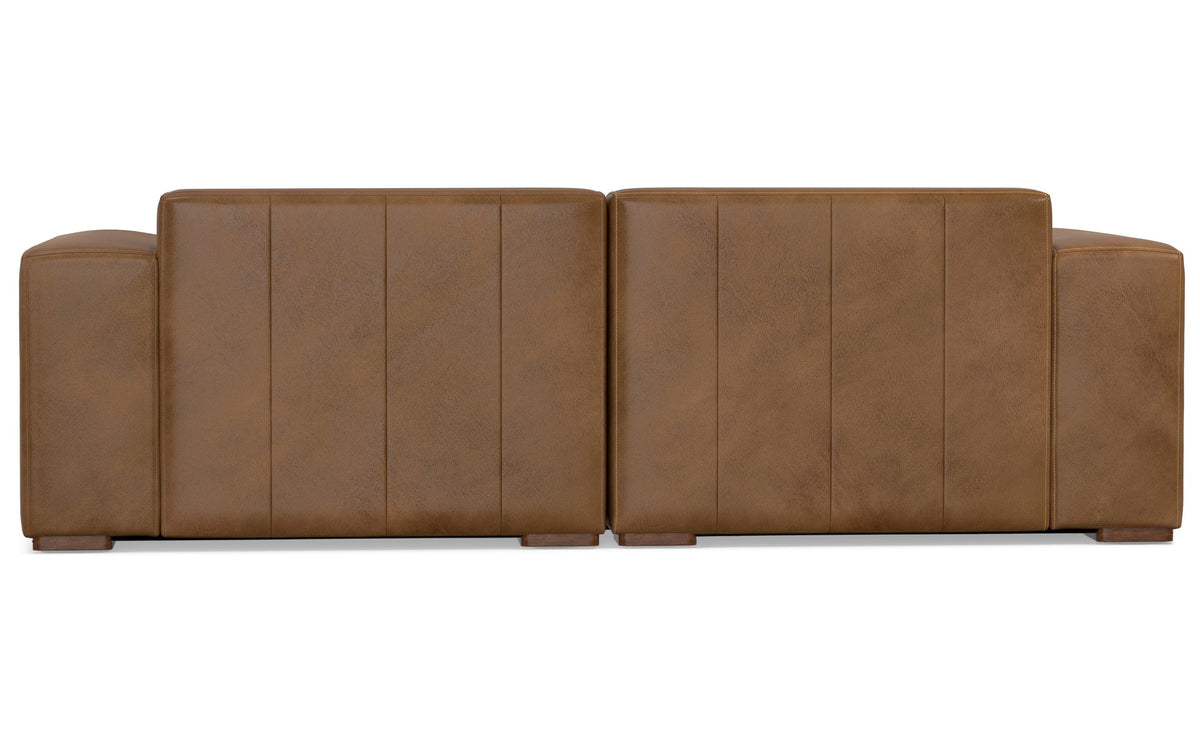 Caramel Brown Genuine Leather | Rex 2 Seater Sofa in Genuine Leather