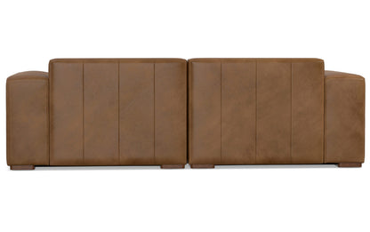 Caramel Brown Genuine Leather | Rex 2 Seater Sofa in Genuine Leather