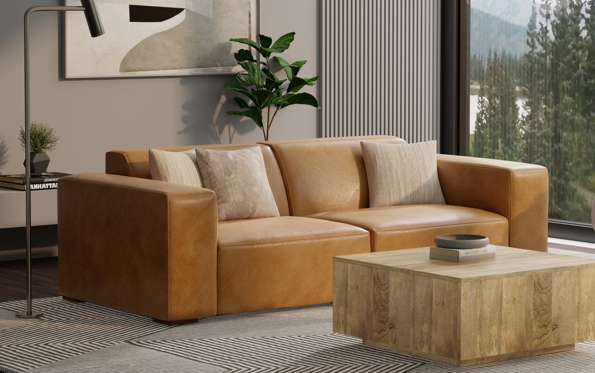 Sienna Genuine Leather | Rex 2 Seater Sofa in Genuine Leather