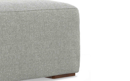 Pale Grey Performance Fabric | Rex 3 Seater Sofa and Ottoman in Performance Fabric