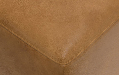 Sienna Genuine Leather | Rex 3 Seater Sofa and Ottoman in Genuine Leather