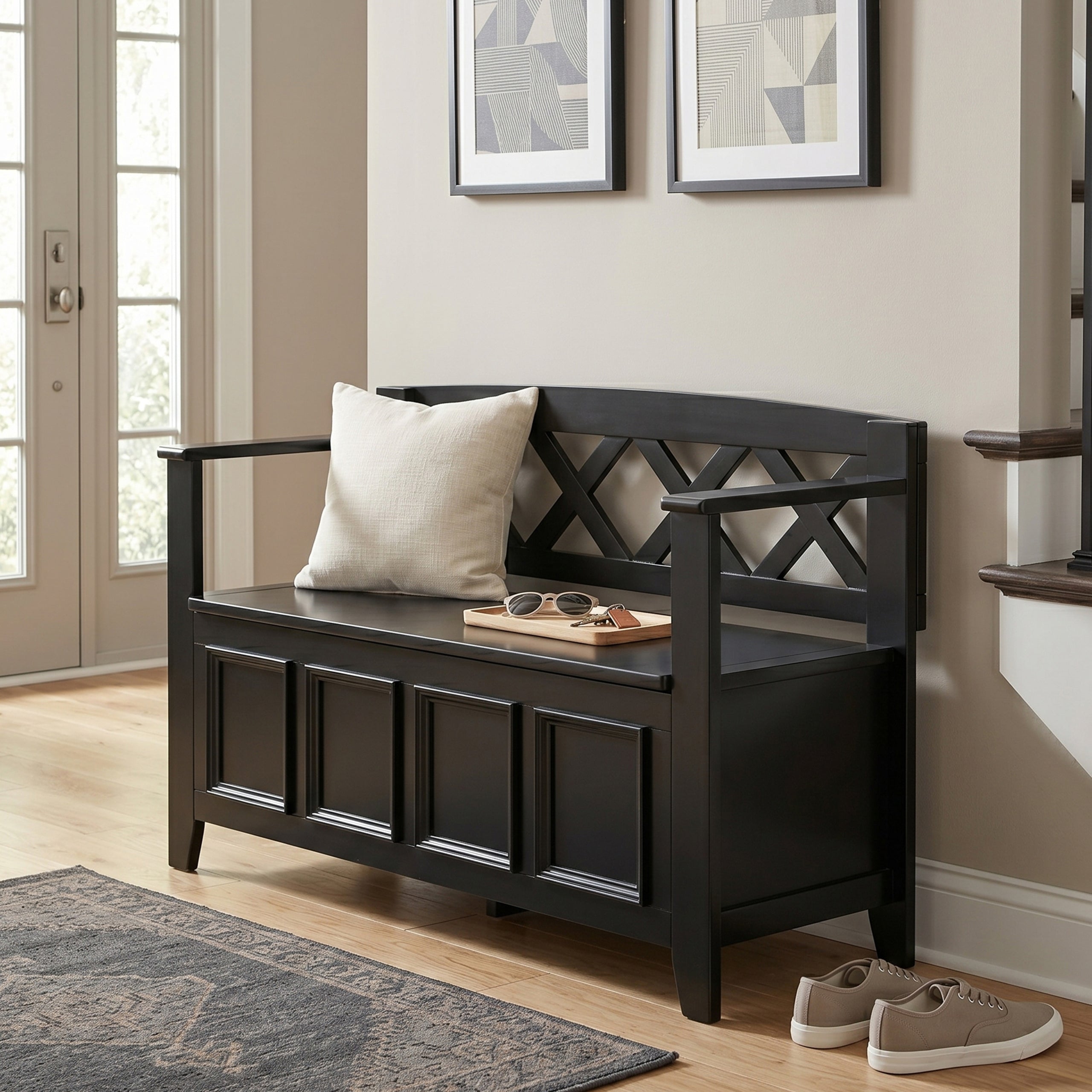 Black | Amherst Entryway Bench