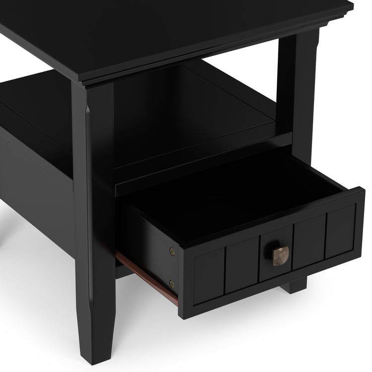 Black | Acadian End Table with Drawer