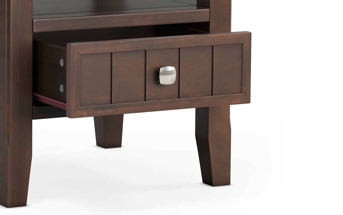 Brunette Brown | Acadian End Table with Drawer