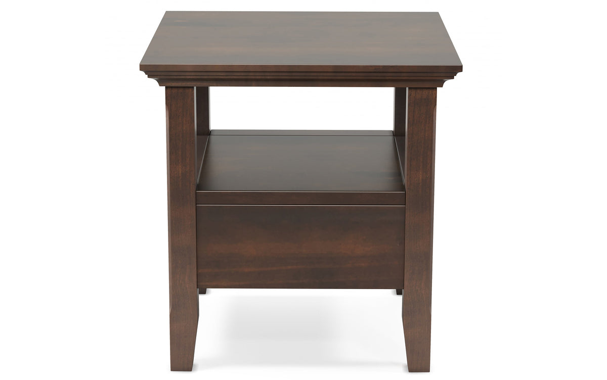 Brunette Brown | Acadian End Table with Drawer