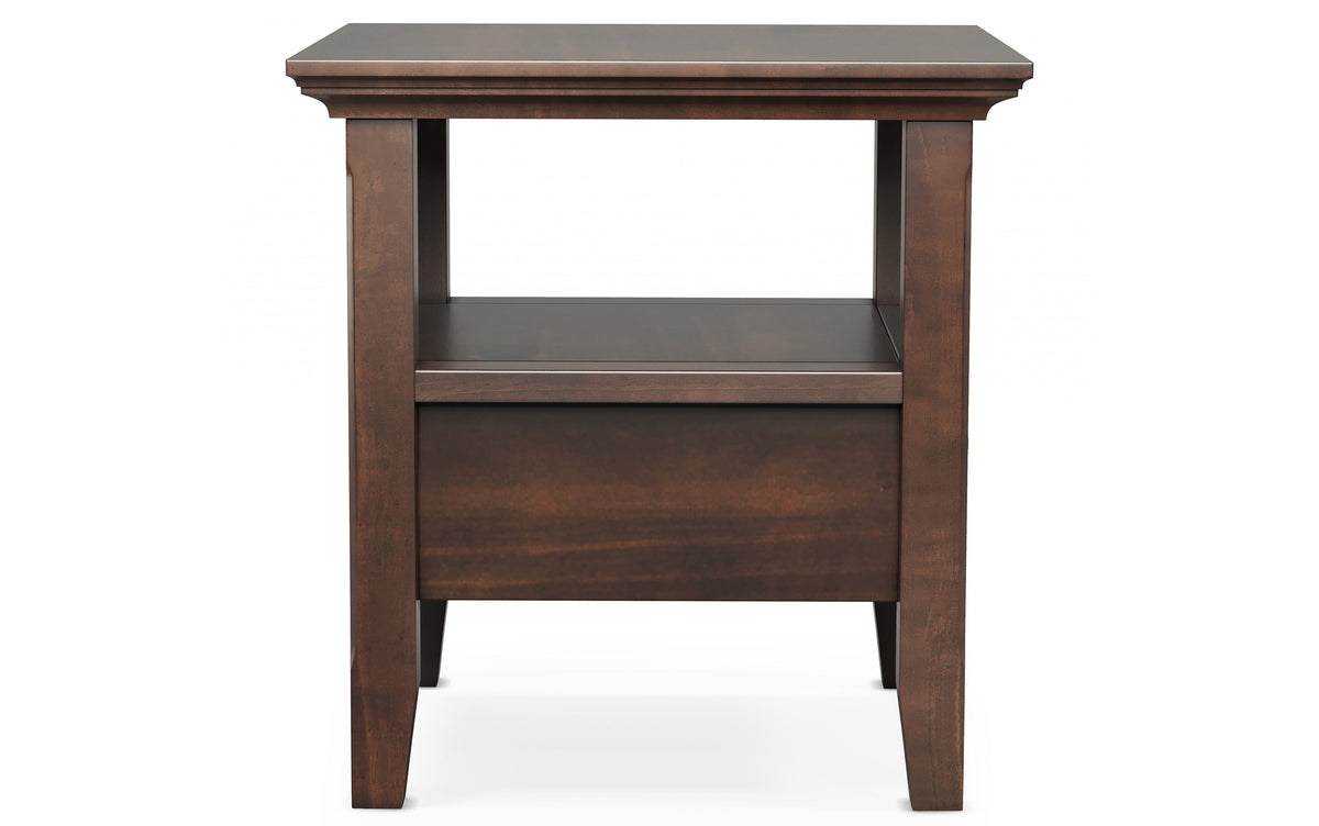 Brunette Brown | Acadian End Table with Drawer