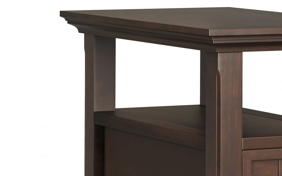 Brunette Brown | Acadian Narrow Side Table with Drawer