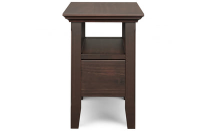 Brunette Brown | Acadian Narrow Side Table with Drawer