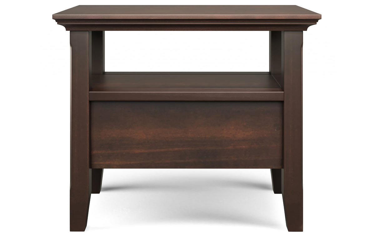 Brunette Brown | Acadian Narrow Side Table with Drawer