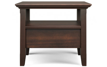 Brunette Brown | Acadian Narrow Side Table with Drawer