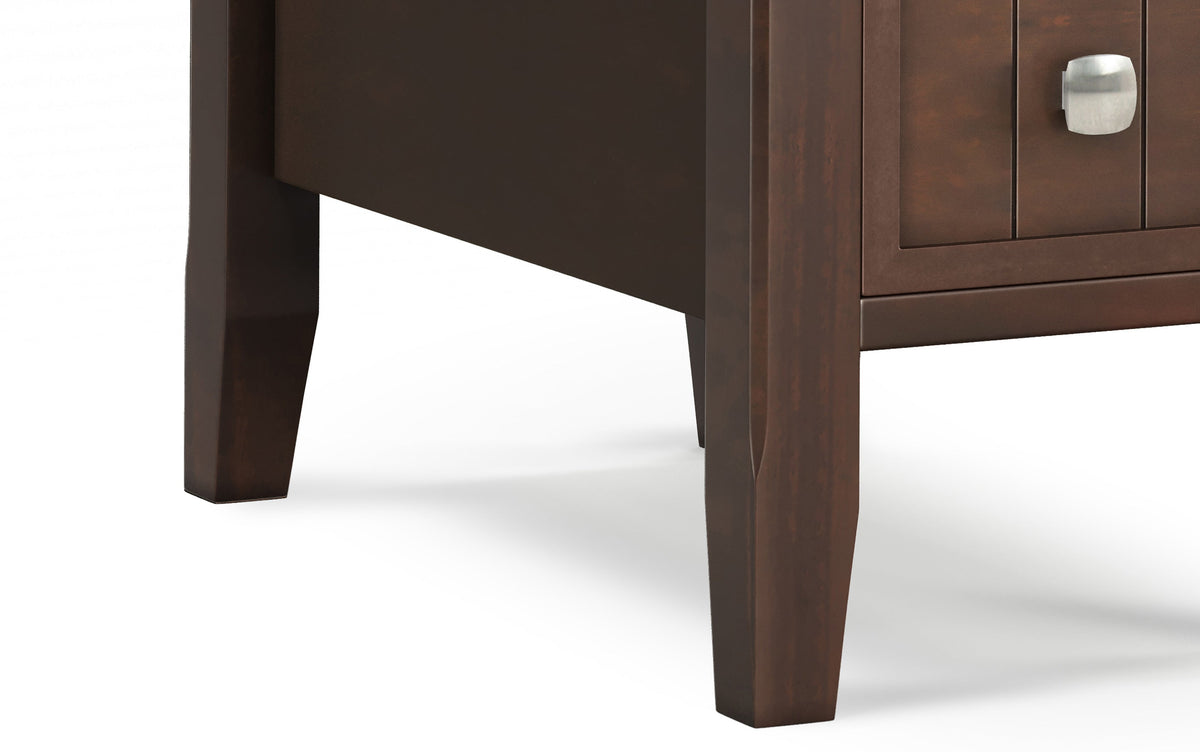 Brunette Brown | Acadian Narrow Side Table with Drawer