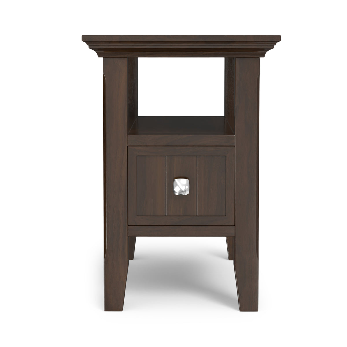 Brunette Brown | Acadian Narrow Side Table with Drawer
