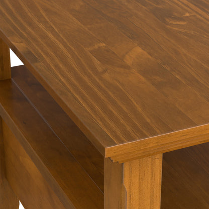 Light Golden Brown | Acadian Narrow Side Table with Drawer