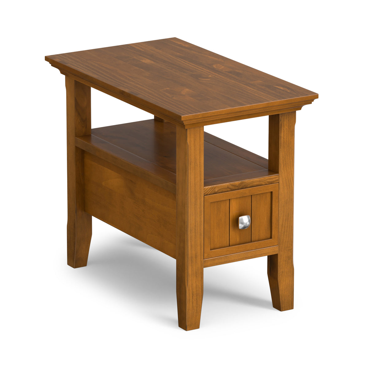 Light Golden Brown | Acadian Narrow Side Table with Drawer