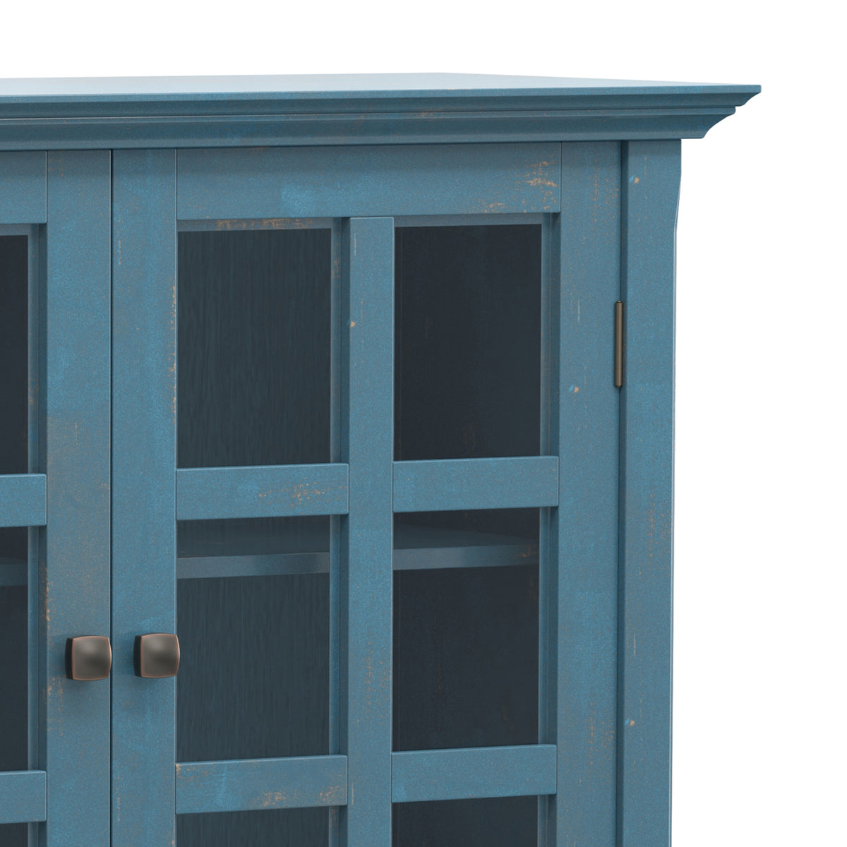 Distressed Coastal Blue | Acadian Medium Storage Cabinet