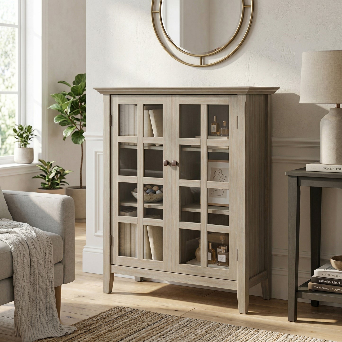Distressed Grey | Acadian Medium Storage Cabinet